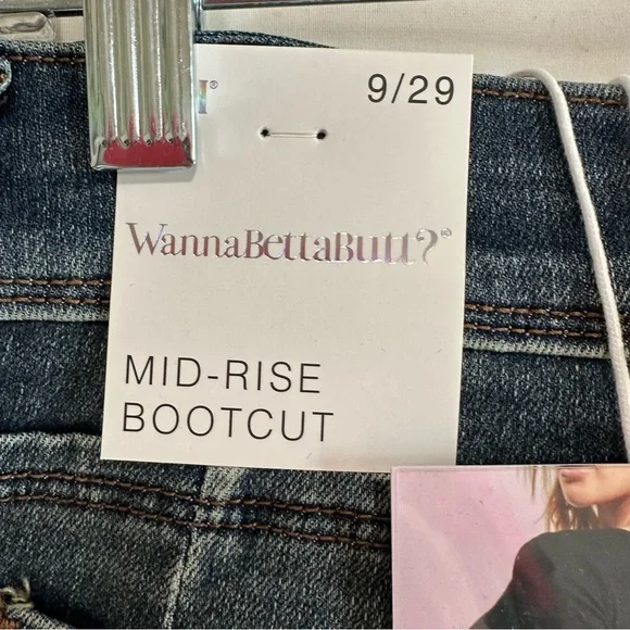 YMI Womens WannaBettaButt Mid-Rise Bootcut Denim Jeans 9/29 - Picture 9 of 10